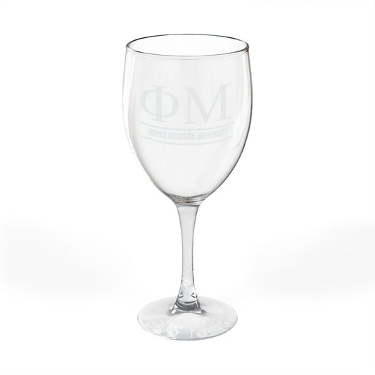 Phi Mu Wine Glass