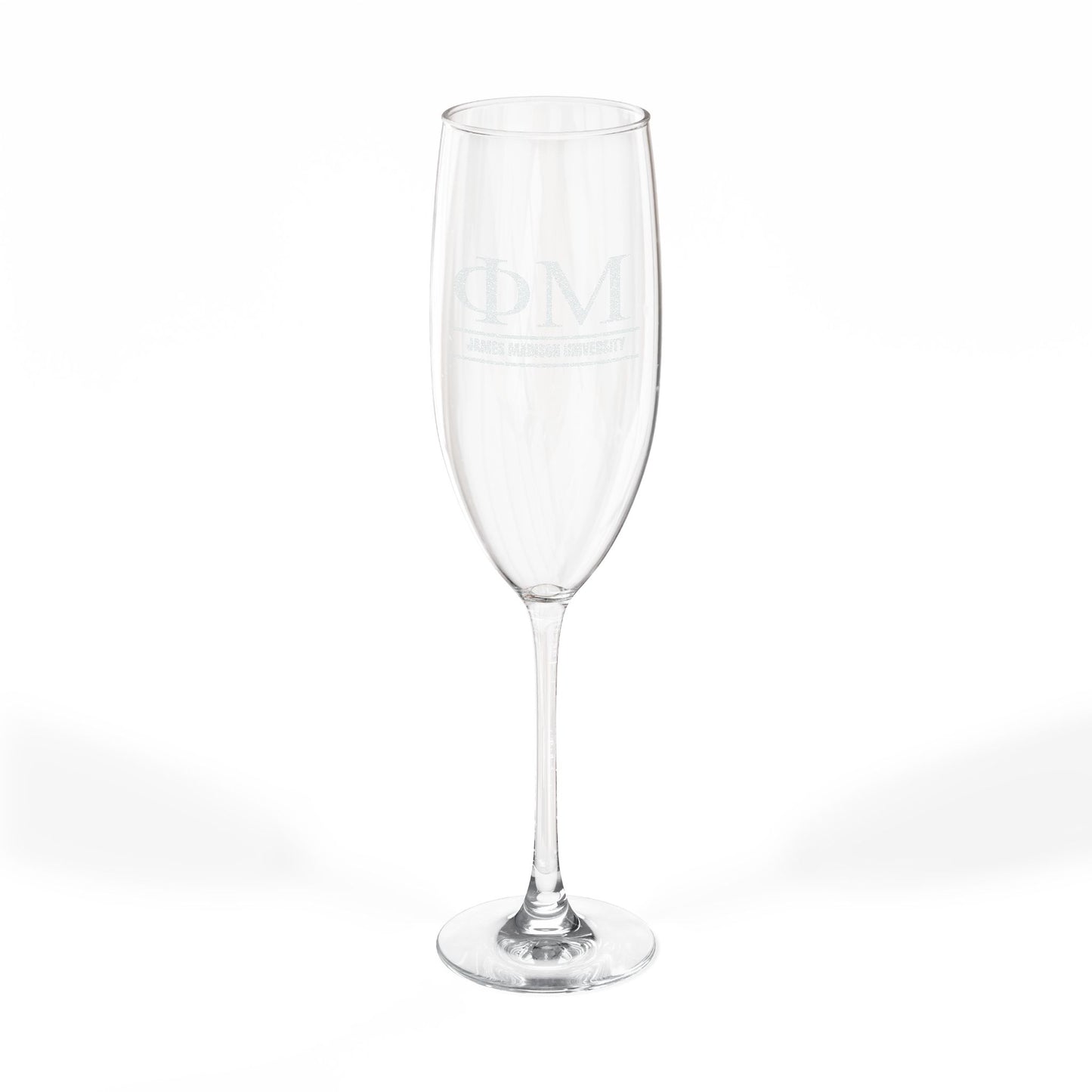 Phi Mu Champagne Glass