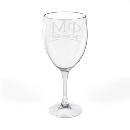 Phi Mu Wine Glass