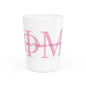 Phi Mu 4 Shot Glass