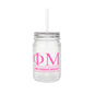 Phi Mu Mason Jar