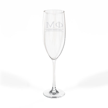 Phi Mu Champagne Glass