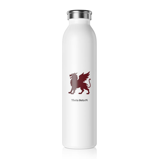 Theta Beta Pi Emblem Maroon Slim Water Bottle