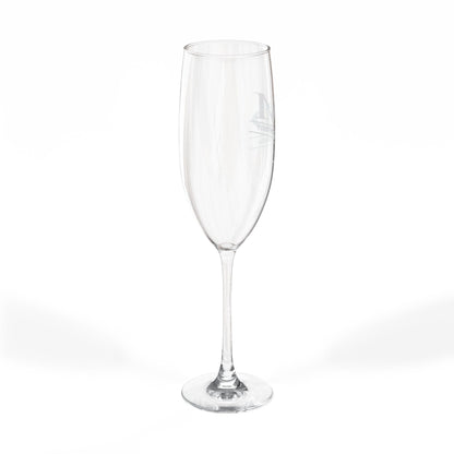 Phi Mu Champagne Glass