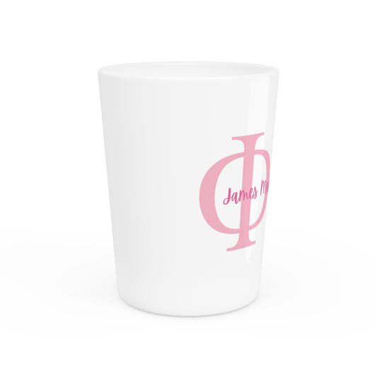 Phi Mu 4 Shot Glass